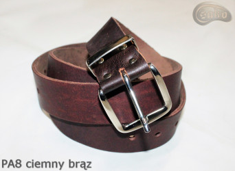 Ceinture de pantalon en cuir marron foncé PA8