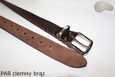 Ceinture de pantalon en cuir marron foncé PA8