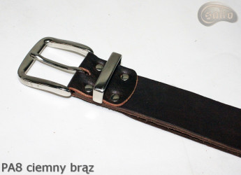 Ceinture de pantalon en cuir marron foncé PA8