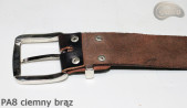 Ceinture de pantalon en cuir marron foncé PA8