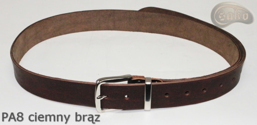 Ceinture de pantalon en cuir marron foncé PA8