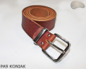 Ceinture de pantalon en cuir cognac PA9
