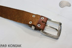 Ceinture de pantalon en cuir cognac PA9