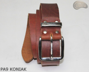Ceinture de pantalon en cuir cognac PA9
