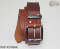 Ceinture de pantalon en cuir cognac PA9