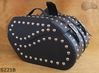 LEATHER SADDLEBAGS S221 with lock