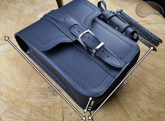 LEATHER SADDLEBAG S666 H-D SOFTAIL