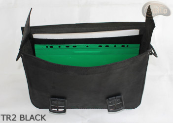 Skórzana torba na ramię TR2 BLACK