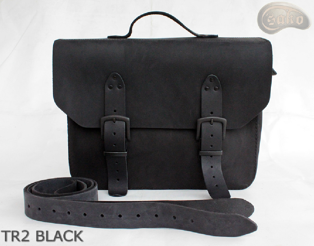 Skórzana torba na ramię TR2 BLACK