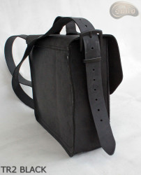 Skórzana torba na ramię TR2 BLACK