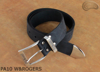 Ceinture de pantalon en cuir PA10 W&ROGERS avec embout en métal