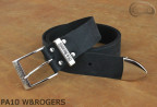 Ceinture de pantalon en cuir PA10 W&ROGERS avec embout en métal