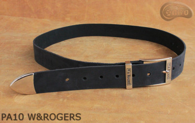 Ceinture de pantalon en cuir PA10 W&ROGERS avec embout en métal