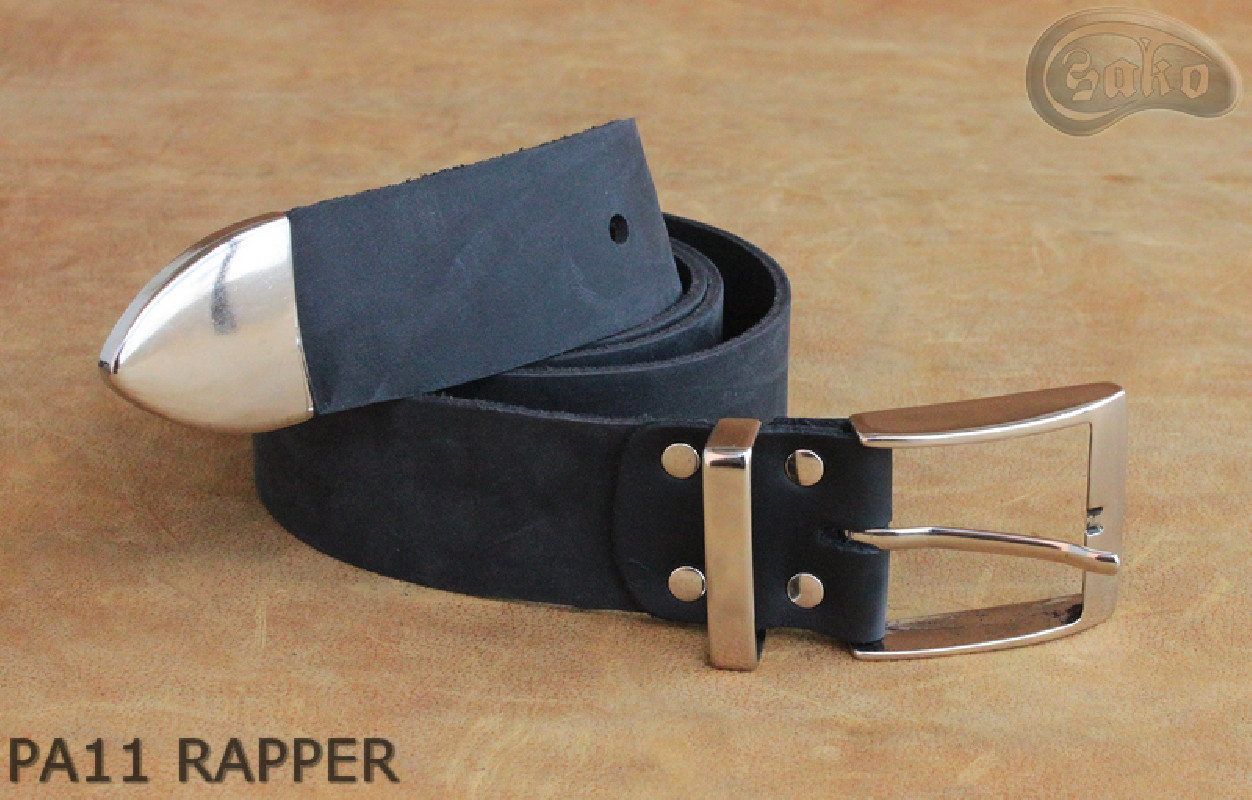 Ceinture de pantalon en cuir PA11 RAPPER avec embout en métal