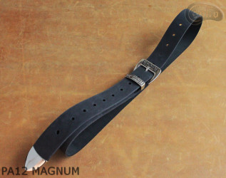 Skórzany pasek do spodni PA12 MAGNUM z metalową końcówką