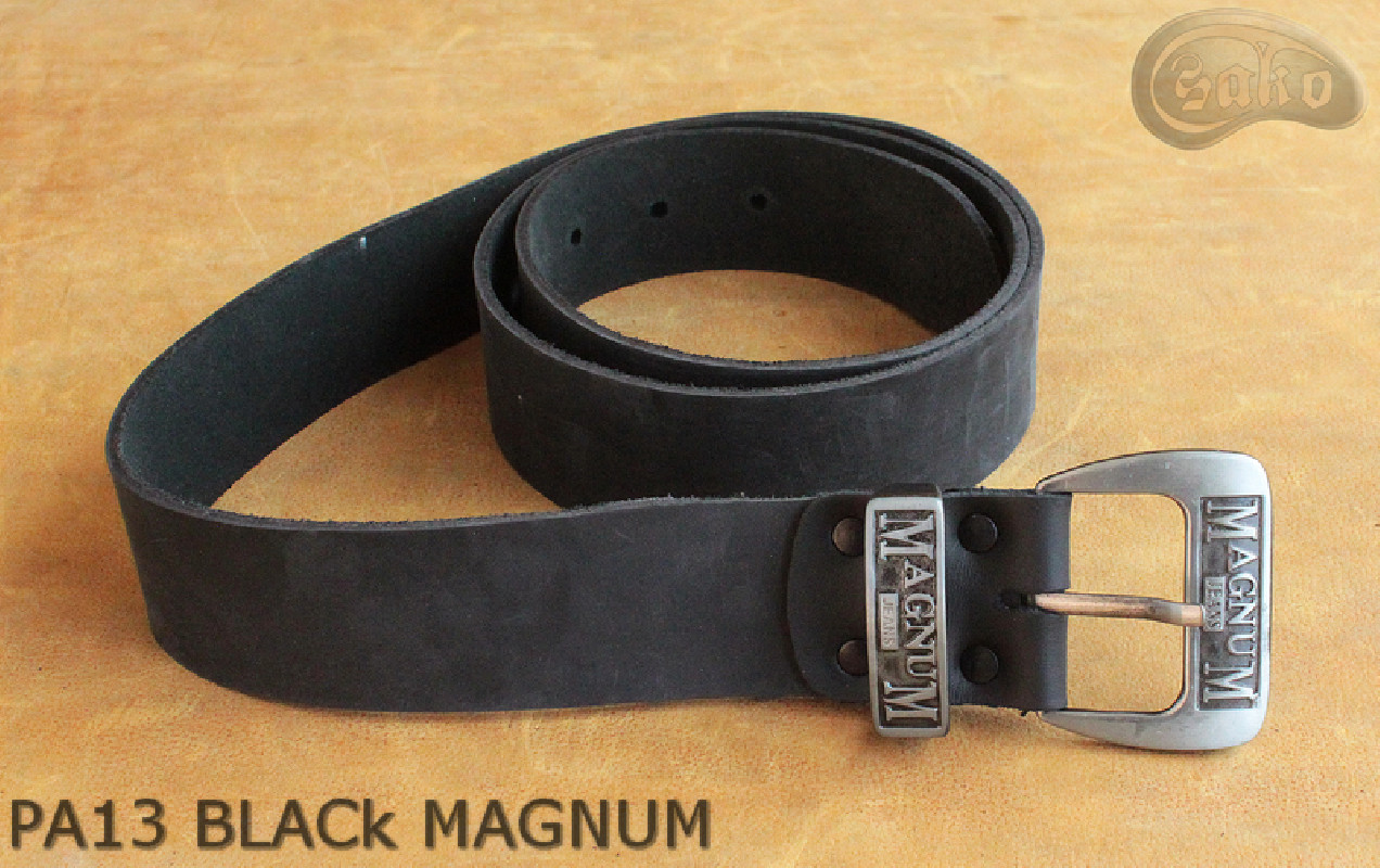 Skórzany pasek do spodni PA13 BLACK MAGNUM