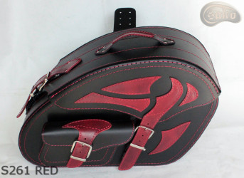 Bőr táska S261 RED *Kérésre*