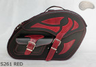 LEATHER SADDLEBAGS S261 RED *TO ORDER*