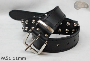 Ceinture pantalon/jupe en cuir PA51 avec rivets décoratifs 11 mm