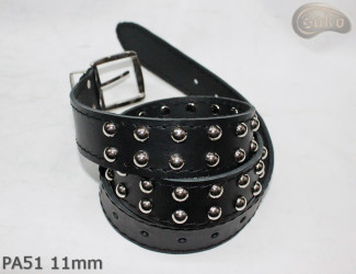 Ceinture pantalon/jupe en cuir PA51 avec rivets décoratifs 11 mm