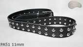 Ceinture pantalon/jupe en cuir PA51 avec rivets décoratifs 11 mm