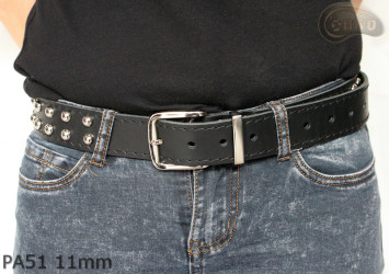 Ceinture pantalon/jupe en cuir PA51 avec rivets décoratifs 11 mm