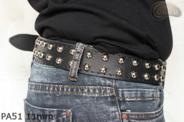 Ceinture pantalon/jupe en cuir PA51 avec rivets décoratifs 11 mm