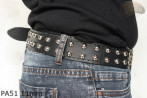 Ceinture pantalon/jupe en cuir PA51 avec rivets décoratifs 11 mm