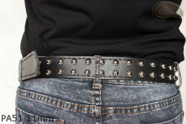 Ceinture pantalon/jupe en cuir PA51 avec rivets décoratifs 11 mm