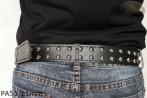 Ceinture pantalon/jupe en cuir PA51 avec rivets décoratifs 11 mm