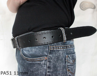 Ceinture pantalon/jupe en cuir PA51 avec rivets décoratifs 11 mm