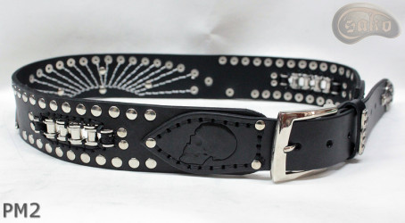 Ceinture en cuir PM2 pour pantalon style moto. LONGUEUR ~ 110,5 cm