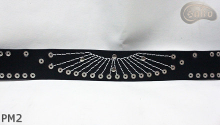Ceinture en cuir PM2 pour pantalon style moto. LONGUEUR ~ 110,5 cm