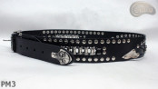 Ceinture en cuir PM3 pour pantalon style moto. LONGUEUR ~ 115 cm