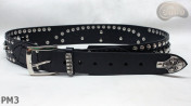Ceinture en cuir PM3 pour pantalon style moto. LONGUEUR ~ 115 cm
