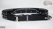 Ceinture en cuir PM3 pour pantalon style moto. LONGUEUR ~ 115 cm