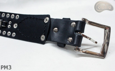 Ceinture en cuir PM3 pour pantalon style moto. LONGUEUR ~ 115 cm
