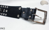 Ceinture en cuir PM3 pour pantalon style moto. LONGUEUR ~ 115 cm