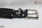 Ceinture en cuir PM3 pour pantalon style moto. LONGUEUR ~ 115 cm
