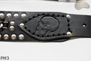 Ceinture en cuir PM3 pour pantalon style moto. LONGUEUR ~ 115 cm