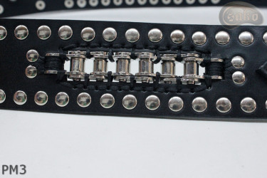 Ceinture en cuir PM3 pour pantalon style moto. LONGUEUR ~ 115 cm