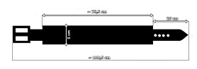 Skórzany pasek PM2 do spodni w stylu motocyklowym DŁUGOŚĆ ~ 110,5 cm