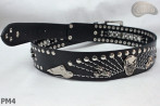 Ceinture en cuir PM4 pour pantalon style moto. LONGUEUR ~ 120,5 cm