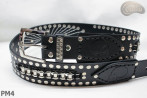 Ceinture en cuir PM4 pour pantalon style moto. LONGUEUR ~ 120,5 cm