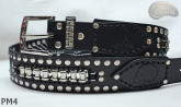 Ceinture en cuir PM4 pour pantalon style moto. LONGUEUR ~ 120,5 cm