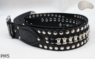 Ceinture en cuir PM5 pour pantalon style moto. LONGUEUR ~ 126 cm