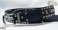 Ceinture en cuir PM5 pour pantalon style moto. LONGUEUR ~ 126 cm