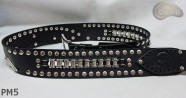 Ceinture en cuir PM5 pour pantalon style moto. LONGUEUR ~ 126 cm