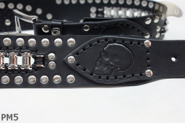 Ceinture en cuir PM5 pour pantalon style moto. LONGUEUR ~ 126 cm