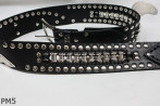 Ceinture en cuir PM5 pour pantalon style moto. LONGUEUR ~ 126 cm